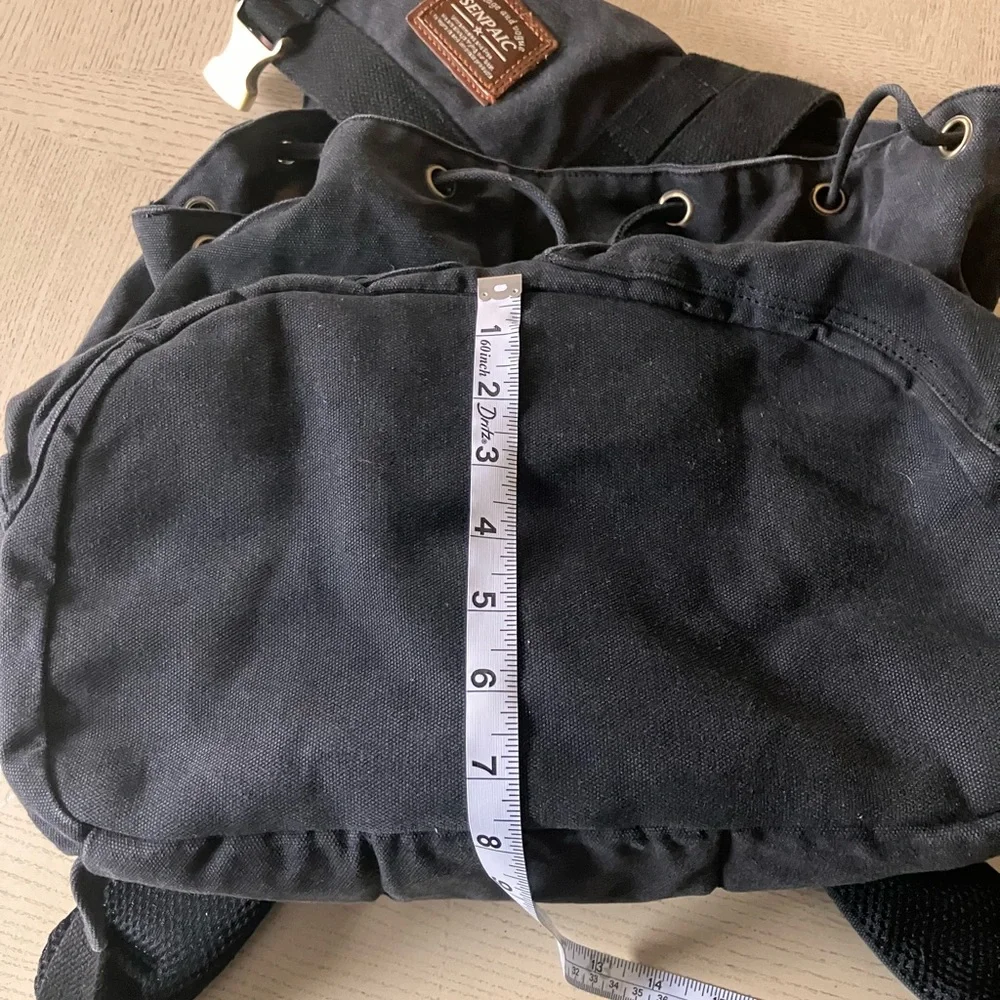 Senpaic Black Canvas Backpack | Travel-Hiking-School